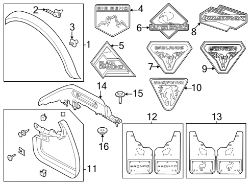 2021 Ford Bronco BOLT AND WASHER ASY - HEX.HEAD Diagram for -W720251-S307