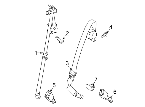 2017 Lincoln MKX Seat Belt Diagram