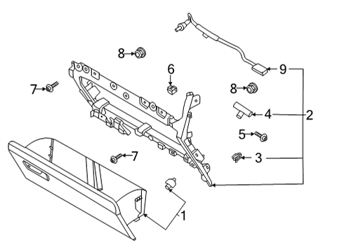 2021 Ford F-150 Glove Box Diagram 3 - Thumbnail