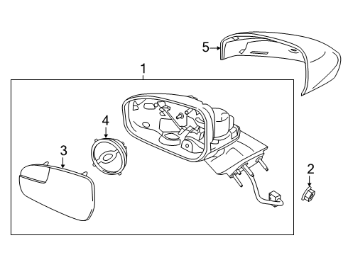 2020 Ford Fusion GLASS ASY - REAR VIEW OUTER MI Diagram for KS7Z-17K707-B