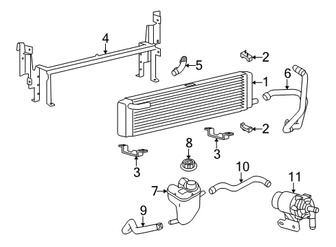 2012 Ford Mustang Tank Assembly - Radiator Overflow Diagram for BR3Z-8A080-C