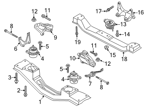 2015 Ford Transit-250 Engine Front Support Bracket Diagram for CK4Z-6028-C