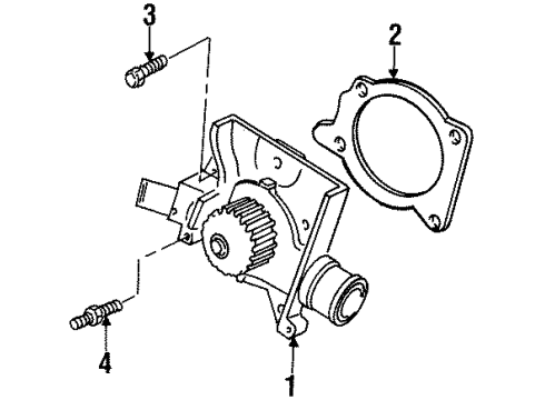 1997 Mercury Tracer Gasket - Water Pump Diagram for F7CZ-8507-AA