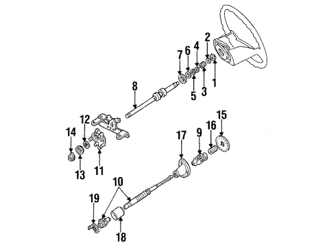 1995 Ford F-150 Shaft & Internal Components Diagram