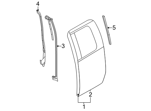 2011 Ford F-150 Rear Door, Body Diagram 3 - Thumbnail