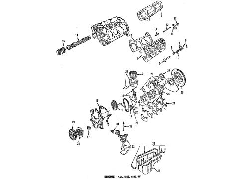 1986 Ford F-150 KIT - PISTON RING Diagram for E6TZ6148A