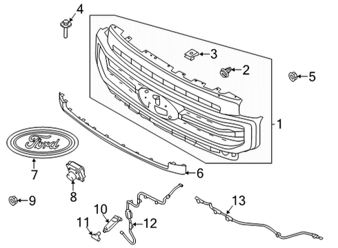 2021 Ford F-250 Super Duty Parking Aid Diagram 5 - Thumbnail