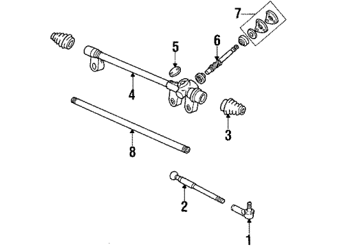 1985 Ford LTD Steering Column, Steering Wheel & Trim, Steering Gear & Linkage Diagram