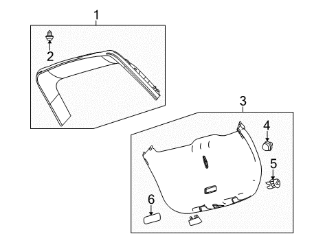 2019 Lincoln MKT Interior Trim - Lift Gate Diagram