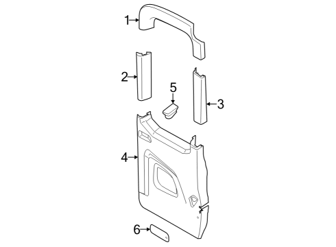 2022 Ford E-Transit Interior Trim - Back Door Diagram 4 - Thumbnail