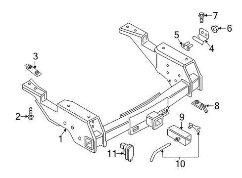 2017 Ford F-250 Super Duty Trailer Hitch Components Diagram