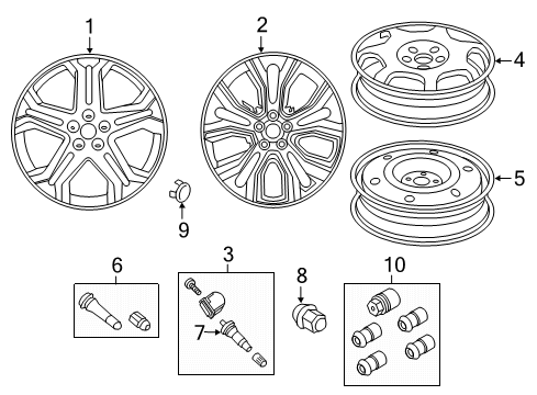 2022 Ford Edge Wheels Diagram 2 - Thumbnail