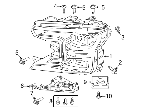 2018 Ford F-150 LAMP ASY Diagram for JL3Z-13008-AJ