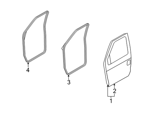 2019 Ford E-350 Super Duty Door & Components Diagram