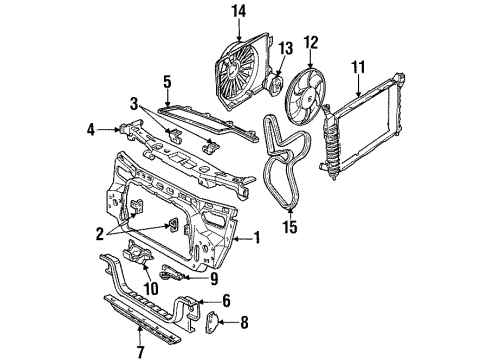 1993 Ford Taurus V-Belt Diagram for 1F1Z-8620-AD