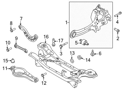 2018 Ford Focus Suspension Components, Control Arm, Ride Control, Stabilizer Bar Diagram 5 - Thumbnail