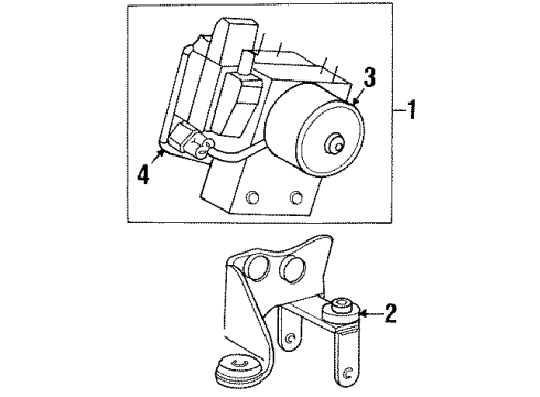 2000 Lincoln Town Car Anti-Lock Brakes Diagram 1 - Thumbnail