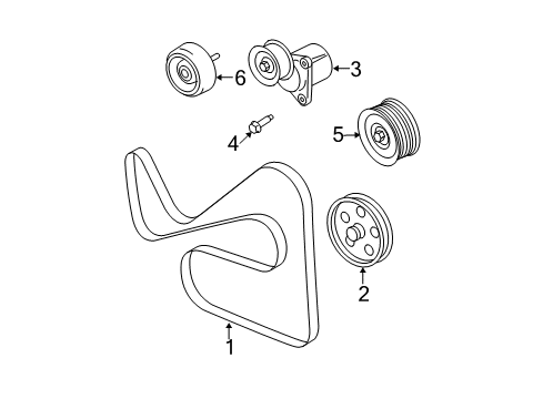 2008 Ford Escape Belts & Pulleys, Maintenance Diagram 1 - Thumbnail