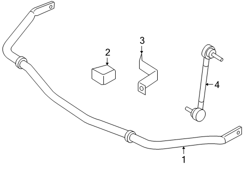 2005 Ford Mustang Stabilizer Bar & Components - Front Diagram