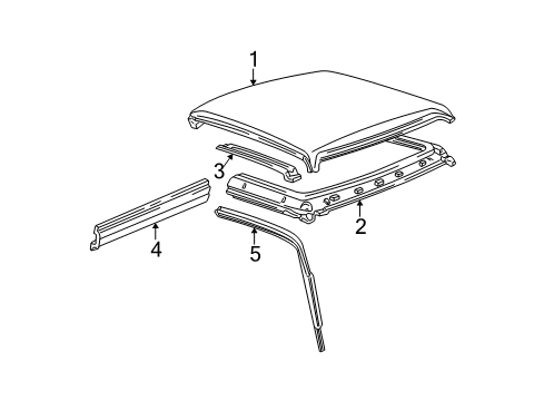 2005 Ford Ranger Roof & Components Diagram 1 - Thumbnail