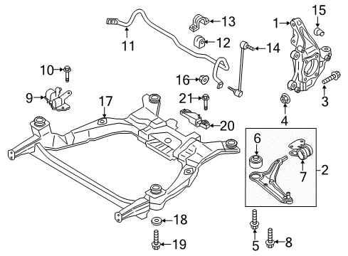 2017 Lincoln MKZ Arm Assembly - Front Suspension Diagram for HG9Z-3078-A