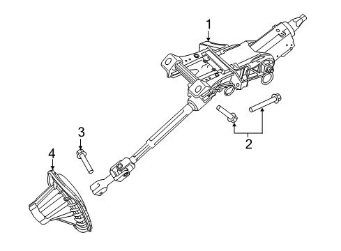 2017 Lincoln MKX Steering Column & Wheel, Steering Gear & Linkage Diagram 2 - Thumbnail