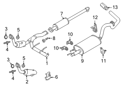 2023 Ford F-150 BRACKET - EXHAUST PIPE MOUNTIN Diagram for ML3Z-5260-A