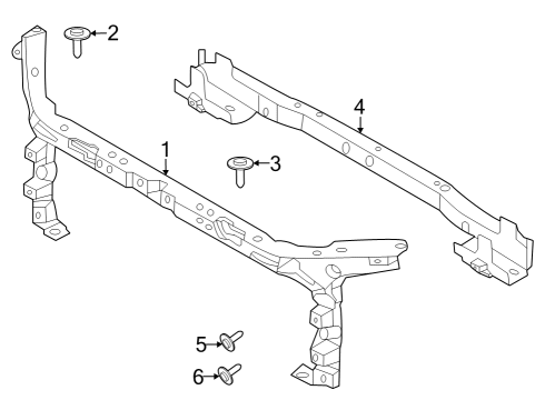 2022 Ford Bronco Radiator Support Diagram