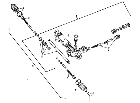 1988 Ford Aerostar P/S Pump & Hoses, Steering Gear & Linkage Diagram 1 - Thumbnail