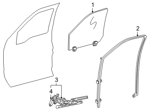 2001 Ford Excursion Rear Door Diagram 1 - Thumbnail