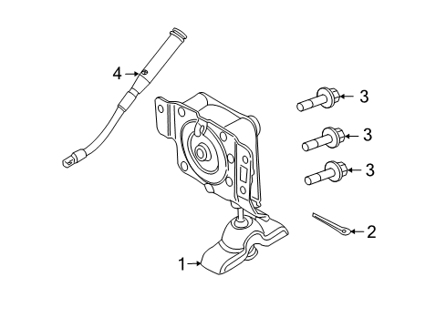 2008 Mercury Mariner Spare Tire Carrier Diagram 1 - Thumbnail