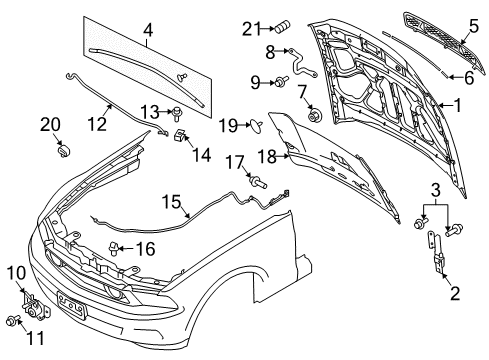 2011 Ford Mustang Pad Diagram for AR3Z-16740-A