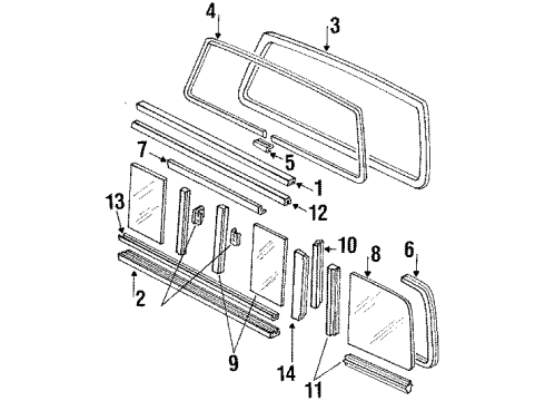 1991 Ford F-250 Cover Diagram for D7TZ-1042436-B