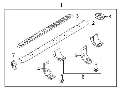 2013 Ford F-350 Super Duty Running Board Diagram 12 - Thumbnail