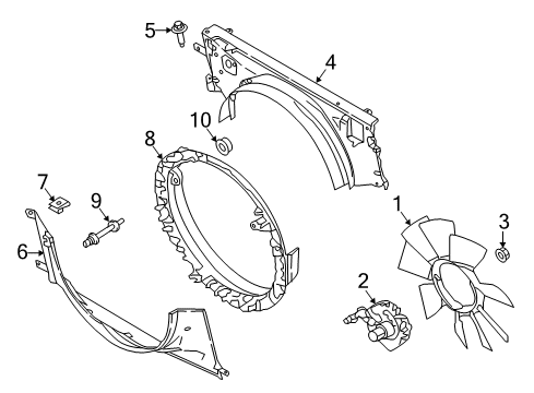 2017 Ford F-350 Super Duty Cooling System, Radiator, Water Pump, Cooling Fan Diagram 2 - Thumbnail