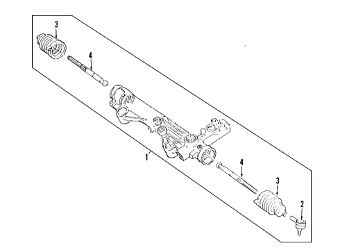 2004 Mercury Monterey P/S Pump & Hoses, Steering Gear & Linkage Diagram 1 - Thumbnail