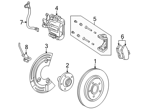 2007 Mercury Montego Rear Brakes Diagram 2 - Thumbnail