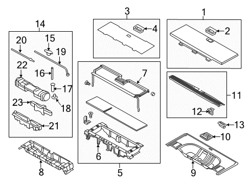 2007 Lincoln Navigator Interior Trim - Rear Body Diagram 2 - Thumbnail