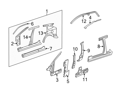 2002 Ford Focus Seal Diagram for YS4Z-5451822-AB