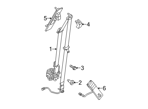 2019 Ford Fiesta Seat Belt Diagram 1 - Thumbnail