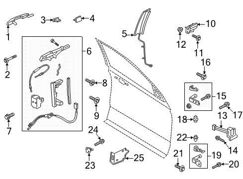 2021 Lincoln Navigator REGULATOR - WINDOW - LESS MOTO Diagram for JL1Z-7827008-B