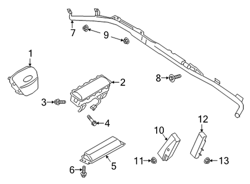 2023 Ford Bronco Sport Air Bag Components Diagram