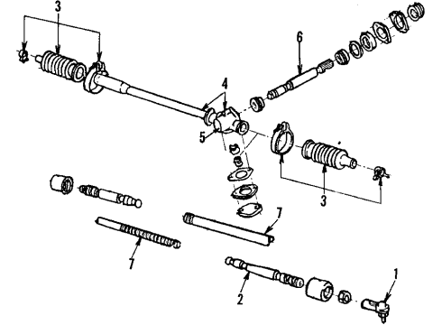 1984 Mercury Lynx Steering Column & Wheel, Steering Gear & Linkage Diagram 2 - Thumbnail