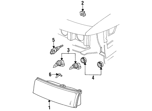 1994 Mercury Grand Marquis Headlamps Diagram