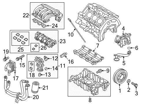 2016 Ford Police Interceptor Utility Engine Parts & Mounts, Timing, Lubrication System Diagram 2 - Thumbnail