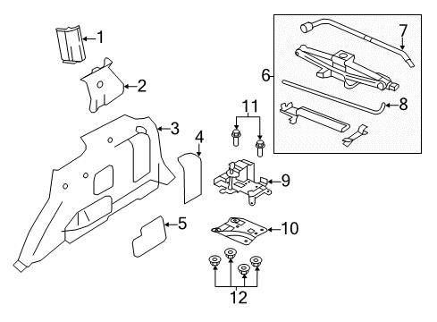 2011 Ford Escape Interior Trim - Quarter Panels Diagram 1 - Thumbnail