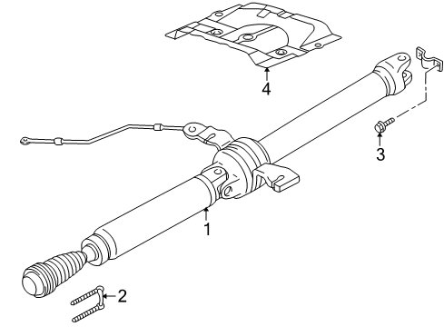 2005 Mercury Mariner Drive Shaft - Rear Diagram