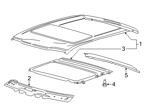 2020 Ford F-150 Roof & Components Diagram 4 - Thumbnail