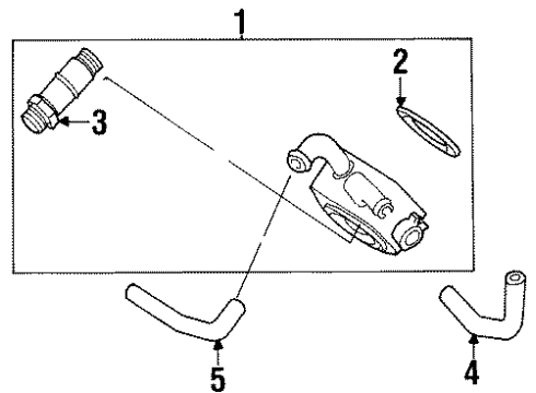 2001 Mercury Cougar Hose & Tube Assembly Diagram for F5RZ8N021A