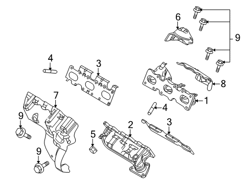 2014 Ford Police Interceptor Sedan Exhaust Manifold Diagram 1 - Thumbnail